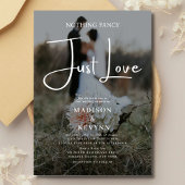 Invitation Rien de fantaisie Juste Amour Mariage photo