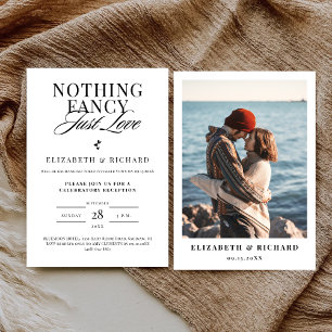 Invitation Rien de fantaisie Juste Amour Minimaliste Mariage 