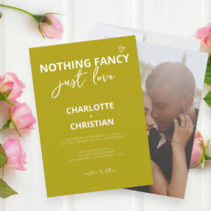 Invitation Rien De fantaisie Juste Amour Minimaliste Mariage