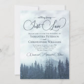 Invitation Rien de fantaisie Juste Amour Misty Blue Pines Mar (Devant)