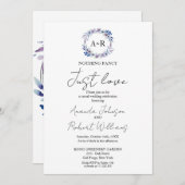 Invitation Rien de fantaisie Juste Amour Monogramme Mariage I (Devant / Derrière)