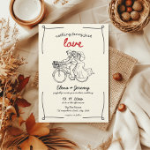 Invitation Rien De fantaisie Juste Amour Moto Main tiré