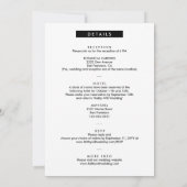 Invitation Rien de fantaisie Juste Amour Photo Booth Budget M (Dos)