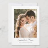 Invitation Rien de fantaisie Juste Amour Photo Mariage (Dos)