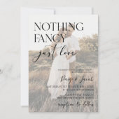 Invitation Rien de fantaisie Juste Amour Photo Mariage Décont (Devant)