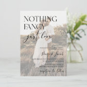 Invitation Rien de fantaisie Juste Amour Photo Mariage Décont (Debout devant)