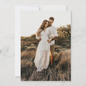 Invitation Rien de fantaisie Juste Amour Photo Mariage Décont (Dos)