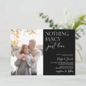 Invitation Rien de fantaisie Juste Amour Photo Mariage Décont (Debout devant)