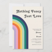 Invitation Rien de fantaisie Juste Amour Rétro les années 70  (Devant)