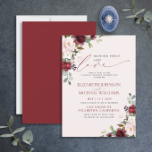 Invitation Rien de fantaisie juste amour rose blush bordeaux