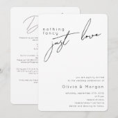 Invitation Rien de fantaisie Juste Amour Script QR Code Maria (Devant / Derrière)