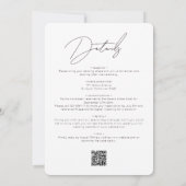 Invitation Rien de fantaisie Juste Amour Script QR Code Maria (Dos)