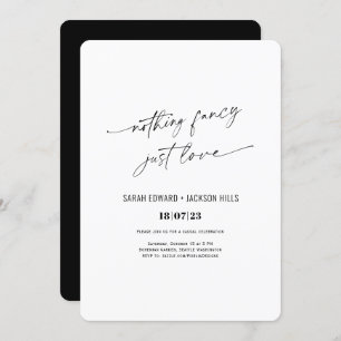Invitation Rien de fantaisie juste amour simple elopement mar