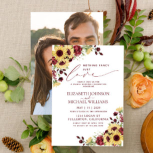 Invitation Rien de fantaisie Juste Amour Tournesol Bourgogne