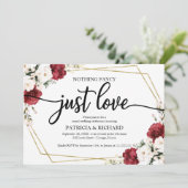 Invitation Rien de fantaisie Juste de l'amour Mariage Bourgog (Debout devant)