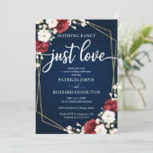 Invitation Rien de fantaisie Juste de l'amour Mariage Bourgog (Debout devant)