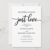 Invitation Rien de fantaisie Juste de l'amour Mariage QR RSVP (Devant)