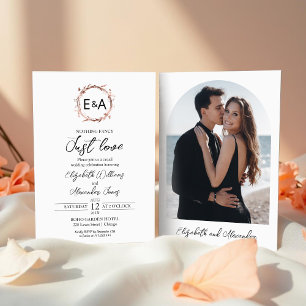 Invitation Rien de fantaisie Juste de l'amour Monogramme Mari