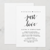 Invitation Rien de fantaisie, juste de l'amour, Noir, Fête de (Devant / Derrière)