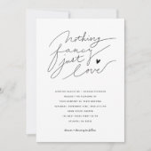 Invitation Rien de fantaisie Juste de l'amour Script Typograp (Devant)