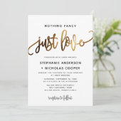 Invitation Rien de fantaisie Juste de l'amour Typographie de (Debout devant)