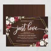 Invitation Rien de fantaisie, juste l'amour de mariage géomét (Devant / Derrière)