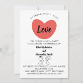 Invitation Rien de fantaisie juste l'amour des mariés qui s'e (Devant)