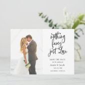 Invitation Rien de fantaisie Juste l'amour Enregistrer la dat (Debout devant)