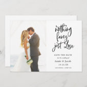 Invitation Rien de fantaisie Juste l'amour Enregistrer la dat (Devant / Derrière)