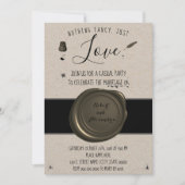 Invitation Rien de fantaisie, juste l'amour, fiançailles, sty (Devant)