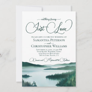 Invitation Rien de Fantaisie, Juste l'Amour Lac de Montagne M