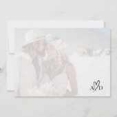 Invitation Rien de fantaisie Juste l'amour Minimal Mariage In (Dos)