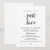 Invitation Rien de fantaisie, juste l'amour, Noir, Fête de ma (Devant / Derrière)