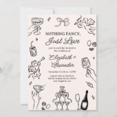Invitation Rien de fantaisie Juste l'amour Quirky & Mariage W (Devant)