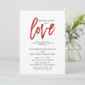 Invitation Rien de Fantaisie Juste l'Amour Rouge Mariage Déco (Debout devant)