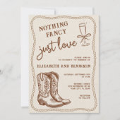 Invitation Rien de fantaisie Juste l'amour Western Boots Mari (Devant)