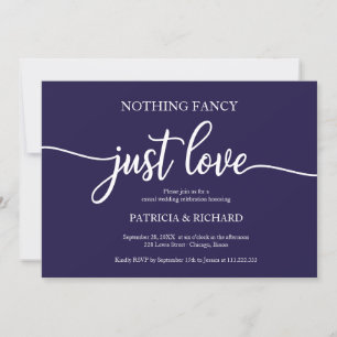 Invitation Rien de fantaisie, juste un amour Mariage décontra