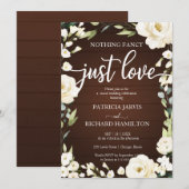 Invitation Rien de fantaisie, juste un mariage floral rustiqu (Devant / Derrière)