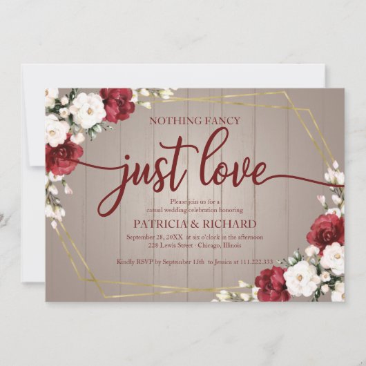 Invitation Rien de fantaisie, juste un mariage géométrique ru (Devant)