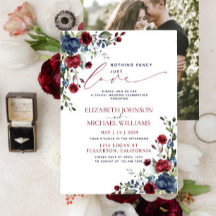 Invitation Rien de fantaisiste Juste Amour Bleu Marine Bourgo