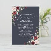 Invitation Rien de fantaisiste Juste Amour Bourgogne Rose Nav (Debout devant)