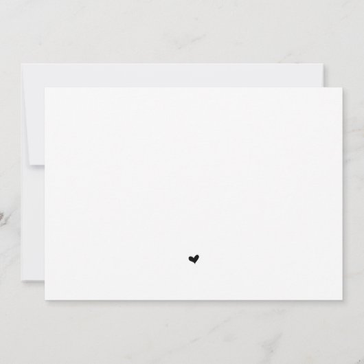 Invitation Rien De fantaisiste, Juste Amour, Mariage Elopemen (Dos)