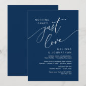 Invitation Rien De fantaisiste, Juste Amour, Mariage Elopemen (Devant / Derrière)