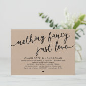 Invitation Rien De fantaisiste, Juste Amour, Mariage Elopemen (Debout devant)