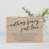 Invitation Rien De fantaisiste, Juste Amour, Mariage Elopemen (Debout devant)