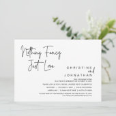 Invitation Rien De fantaisiste, Juste Amour, Mariage Elopemen (Debout devant)