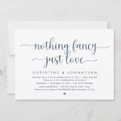 Invitation Rien de fantaisiste juste amour, mariage fugué par (Devant)