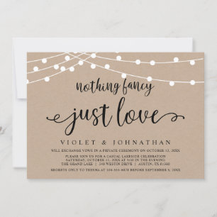 Invitation Rien De fantaisiste, Juste Amour, Mariage Kraft El
