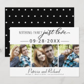 Invitation Rien de fantaisiste juste amour save the date 3 ph (Devant / Derrière)