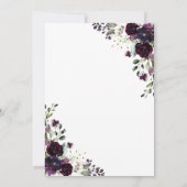 Invitation Rien de fantaisiste, juste amour, violet, mariage (Dos)